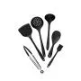 KIYYI Silicone Kitchenware Set Of 6 High Temperature Non-stick Pan Does Not Hurt The Pot Spatula Spoon Food Set Long Anti-scalding Non-slip Kitchen Set