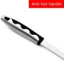 BAIXI 304 Stainless Steel Fried Fish Shovel Widened Thick Long Handle Fish Shovel Household Kitchenware 32 21Cm , Silicone Handle Money