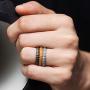 ThunderFit Womens Thin Swivel Rings, 10 Rings / 8 Rings / 4 Rings / 1 Ring - Stackable Silicone Wedding Rings - 2.5mm Wide - 2mm Thick