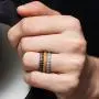 ThunderFit Womens Thin Swivel Rings, 10 Rings / 8 Rings / 4 Rings / 1 Ring - Stackable Silicone Wedding Rings - 2.5mm Wide - 2mm Thick