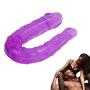 PRETYZOOM Silicone Double Headed Ended Dildo Dong G Spot Dildo Toy for Women (Purple)