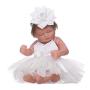 iCradle 26cm 10" Mini Lovely Cute Realistic Lifelike Full Silicone Vinyl Body Sleeping Reborn Baby Doll Girl for Kids Birthday Playmate Growth Partner