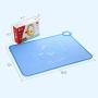 Silicone Baby Placemats for Children Kids Toddlers, Cute Stone Baby Placemats Travel with Raised Edge, Non Slip Surface, Waterproof, Portable, Easy to Clean, Dishwasher Safe, BPA Free, Blue