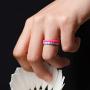 ThunderFit Thin and Stackable Silicone Rings, 8 Rings / 4 Rings / 1 Ring - Silicone Wedding Bands for Women - Diamond Pattern
