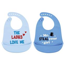 Hudson Baby Unisex Baby Silicone, Waterproof Bibs