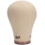 GEX 20"-24" Cork Canvas Block Head Mannequin Head Wig Display Styling Head With Mount Hole 22"