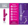 Doc Johnson iVibe Select - iRoll - Silicone Rabbit-Style Vibrator - Pleasure Beads Along Shaft Move Up-and-Down, Clit-Stimulating Wheel of Rotating Silicone&quotTongues", Pink