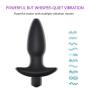 Qise Silicone Three Sizes Anal Plug Vibrator Adult Sex Toy for Masturbation (M)