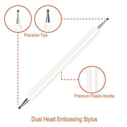Selizo 5 Pcs Embossing Stylus Set with Different Size Double End Tracing Dotting Tool Stylus for Carbon Transfer Paper Mandala Rock Painting, Pottery Clay Craft, Embossing Art