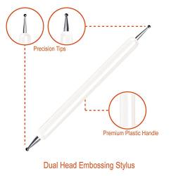 Selizo 5 Pcs Embossing Stylus Set with Different Size Double End Tracing Dotting Tool Stylus for Carbon Transfer Paper Mandala Rock Painting, Pottery Clay Craft, Embossing Art