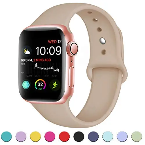 DaQin Band Compatible with Apple Watch 38mm 40mm 42mm 44mm for Women and Men, Sport Replacement Wristbands for iWatch Series 5 Series 4 Series 3/2/1, S/M, M/L