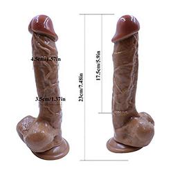 HYLHYL5-F ?ntìmǎtě Vìbrǎtǒrs, 7 inch Black Thin Silicone Toys with for Women Powerful Beginner Travel Gift Lifelike Thick | Diameter 4cm/1.57iches