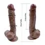 HYLHYL5-F ?ntìmǎtě Vìbrǎtǒrs, 7 inch Black Thin Silicone Toys with for Women Powerful Beginner Travel Gift Lifelike Thick | Diameter 4cm/1.57iches