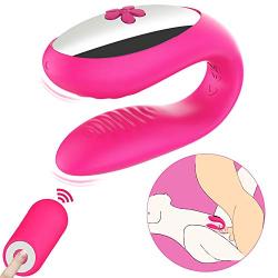 G Spot Vibrator with Clitoris Stimulator, Waterproof Couples Vibrator with 10 Vibration Modes Clitoris Anal Vibrator Wireless Remote Vigina Stimulator Adult Sex Toy for Couples Fun or Women Solo Play