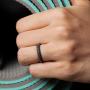 ThunderFit Womens Thin Swivel Rings, 10 Rings / 8 Rings / 4 Rings / 1 Ring - Stackable Silicone Wedding Rings - 2.5mm Wide - 2mm Thick