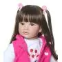 Zero Pam Reborn Baby Dolls Toddler Realistic Girl 24 Inch 60cm Real Looking Baby Silicone Limbs and Head Soft Cloth Weighted Body 6-12M Bebe Feel with Beautiful Princess Dress (Giraffe Set)