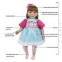 KEIUMI 24 Inch Newborn Girl Realistic Reborn Baby Doll Cloth Body 60 cm with Long Hair Toddler Birthday Gifts (Blue)