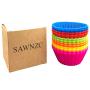 Silicone Baking Cups, Jumbo Cupcake Liners Large 3.54 inch Resusable Muffin Cups Non-stick Muffin Liners Cupcake Baking Cups Stand Alone Cupcake Holder, 12Packs in 6 Rainbow Colors