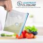 Silicone Bags Reusable Storage by HOMENERY - Reusable Silicone Food Bag with Day Dial Reminder (Set 5) | Dishwasher Safe | 100% Leakproof | Microwave & Sous Vide Cooking | Reusable Freezer Bags