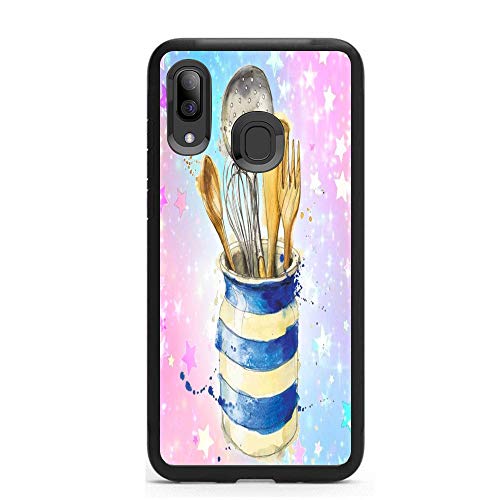 Samsung Galaxy A40 Case, Kitchenware Shock-Absorption TPU Rubber Bumper Samsung Galaxy A40 Case, Ultra Thin Slim Protective Cover for Samsung Galaxy A40-Black
