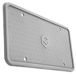 Rightcar Solutions Flawless Silicone License Plate Frame - Rust-Proof. Rattle-Proof. Weather-Proof. - Grey