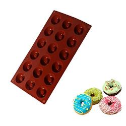 Longay 1pcs 18 Cavity Silicone Donut Cupcake Mold Muffin Chocolate Cake Candy Cookie Baking Mould Pan