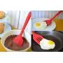 JunbosiKitchenware Black Red Nonstick Kitchen Set Silicone Kitchenware Set of 10 Kitchenware Set of Ten,Red