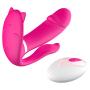 Meimei367 Wearable Heating Butterfly Vib Remote Control Toy For Women - Water-proof, 9-speeds, USB Charge, Pink Party Supply