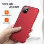 TORRAS Slim Fit iPhone 11 Case, Hard Plastic PC Ultra-Thin Phone Cover Case with Matte Finish Coating Grip Compatible with iPhone 11 (6.1 Inch), Red