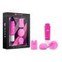 Discreet Pinpoint Massager - Multi Speed Pocket Vibrator - Waterproof - 3 Silicone Attachments - Massage Kit - Sex Toy for Women - Sex Toy for Couples (Pink)