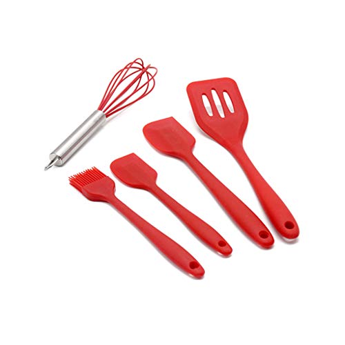 Silicone Kitchenware Set Of 5 Scraper Silicone Shovel Silicone Brush Egg Beater Silicone Baking Equipment