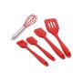 Silicone Kitchenware Set Of 5 Scraper Silicone Shovel Silicone Brush Egg Beater Silicone Baking Equipment