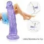 Suction Cup Silicone Large Women to Toys 7.87 Inch - Blue