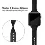 DYKEISS Sport Slim Silicone Band Compatible with Apple Watch 38mm 42mm 40mm 44mm, Thin Soft Narrow Replacement Strap Wristband Accessory for iWatch Series 1/2/3/4/5