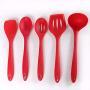 SEADEEP Practical Silicone Kitchenware High Temperature Resistance Spoon Non-stick Cookware Rice Spoon Leak Shovel
