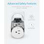 Power Strip with USB, Anker PowerPort Cube with 3 Outlets and 3 USB Ports, Portable, 5 ft Extension Cord, Overload Protection for iPhone XS/XR, Compact for Travel, Cruise Ship and Office