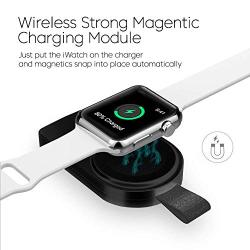 Watch Charger,ChiHope Magnetic Portable Wireless iWatch Charger Compatible for Apple Watch Series 4 3 2 1 44 mm 42 mm 40 mm 38mm (Black)