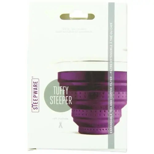 The TeaSpot Tuffy Steeper, Silicone Loose Tea Infuser, color: Violet, 3.2 Ounce Box