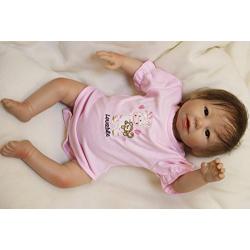 Wamdoll 20 inch Sweet Happy as can be Alive Silicone Reborn Baby Dolls with Hair