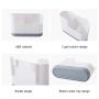 Storage Box Basket Rack Bag, Self-adhesive Detachable Plastic Cutlery Drain Rack Kitchenware Storage Box