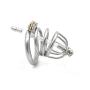 FeiGu Male Stainless Steel Chastity Cage with Catheter Device Fetish Erotic Sex Toys for Men 132 (cage with 45mm Ring)