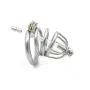 FeiGu Male Stainless Steel Chastity Cage with Catheter Device Fetish Erotic Sex Toys for Men 132 (cage with 45mm Ring)