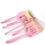 6pcs Silicone Kitchen Cooking Tools Pink kitchenware Durable Cooking Utensils Eco-friendly Kitchen Baking Tools