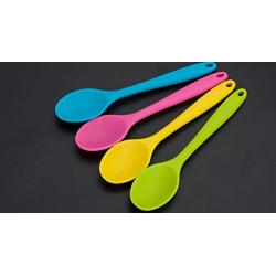 Andosange 1pc Silicone Spoon High Temperature Resistance Deep Spoon Random Color