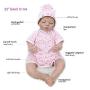 CHAREX Reborn Baby Doll Lifelike Sleeping Newborn Dolls, 22 inch Soft Vinyl Weighted Girl Gift Set for Ages 3+