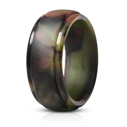 Saco Band Silicone Rings Men - 7 Rings / 1 Ring Rubber Wedding Bands