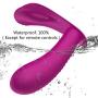Powerful Dual Motor Remote Control Vibrantor with Heating Function Silicone Waterproof USB Rechargeable Wearable Vibrant Toy for Women - Purple