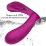 Powerful Dual Motor Remote Control Vibrantor with Heating Function Silicone Waterproof USB Rechargeable Wearable Vibrant Toy for Women - Purple