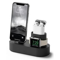 elago 3 in 1 Charging Hub [Black] for Apple Watch Series 5/4/3/2/1, Apple AirPods 2/1, iPhone 11 Pro Max/11 Pro/11/Max/Xs/XS Max/XR/X and All iPhone Models [Original Cables Required-NOT Included]