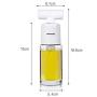 OUNONA 170ml Oil Sprayer - Portable Oil Spray Bottle Vinegar Glass Spraying Bottle Glass Kitchenware for Cooking/BBQ (White)